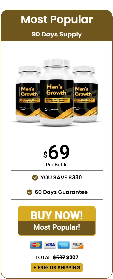 Men's Growth three bottles order